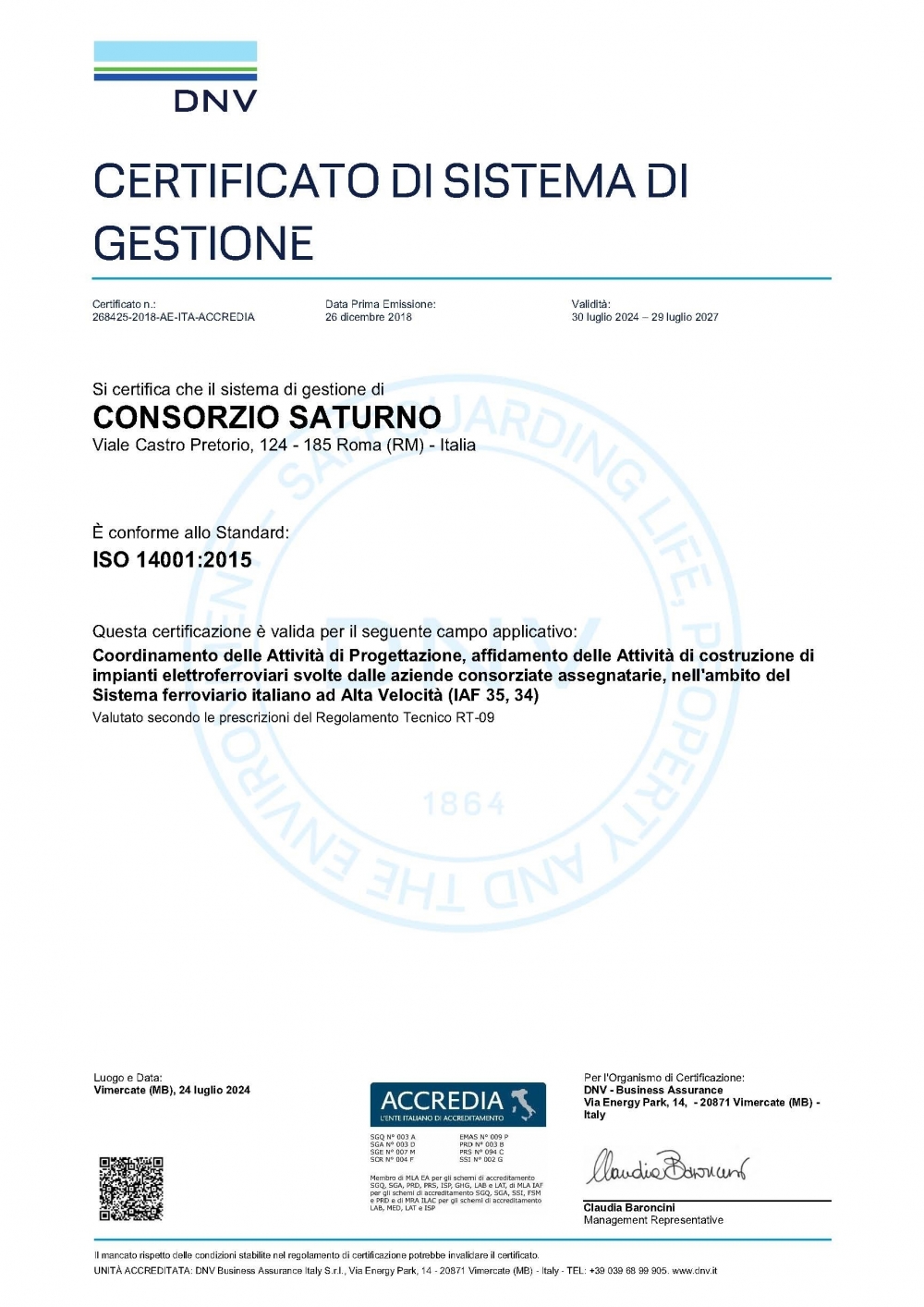  - Consorzio Saturno